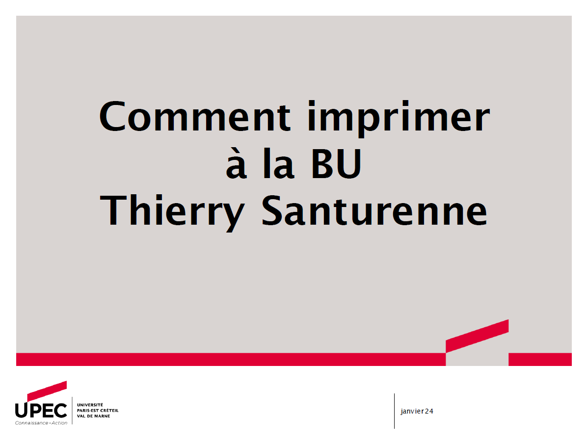 Imprimer à la BU IEP Fontainebleau