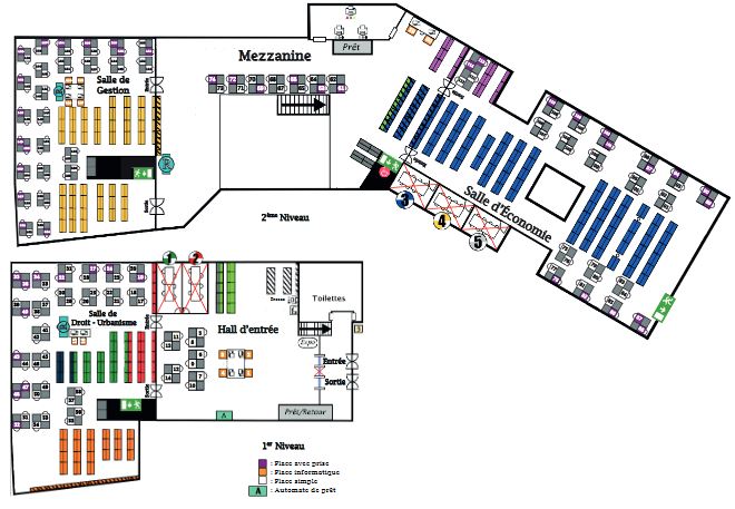 Plan de la bibliothèque d'Economie-Gestion