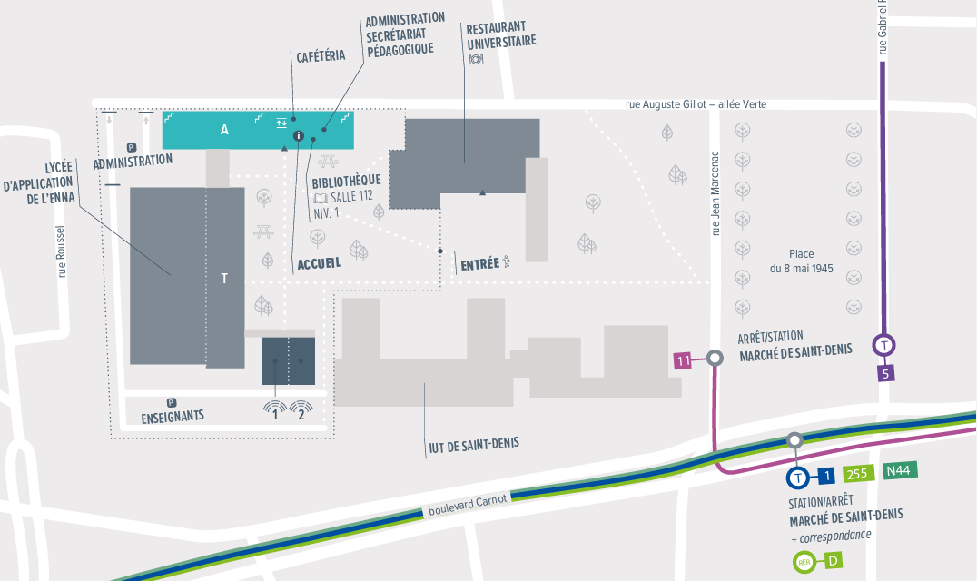 Plan campus de Saint-Denis